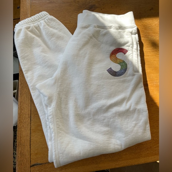 SUPREME X SWAROVSKI rare white/rainbow Men’s small new condition without tags
